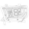 Комплект передних фар Toyota Tundra/Sequoia 07-17 NOVA-Series AlphaRex 880747