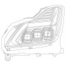 Комплект передних фар Infinity Q60/G37 08-15 Coupe NOVA-Series AlphaRex 881985