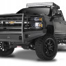 Передний бампер с защитной дугой Black Steel Elite Chevrolet Silverado 2500/3500 15-19 Fab Fours CH14-Q3060-1