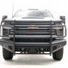 Передний бампер с защитной дугой Black Steel Elite Chevrolet Silverado 2500/3500 15-19 Fab Fours CH14-Q3060-1