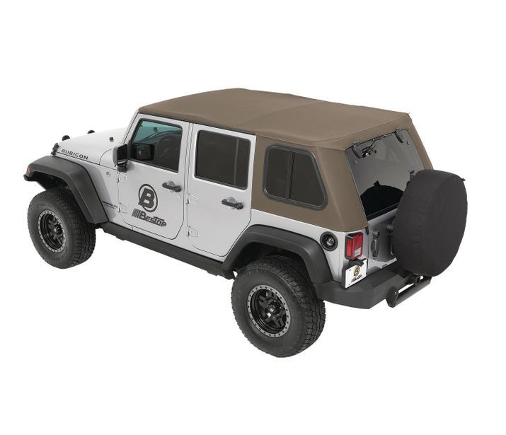 Мягкая крыша софт топ Jeep Wrangler JK 07-18 4 Door (Pebble Beige Twill) Trektop Bestop 5486374