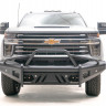 Передний бампер с центральной дугой Black Steel Elite Chevrolet Silverado 2500/3500 15-19 Fab Fours CH14-Q3062-1