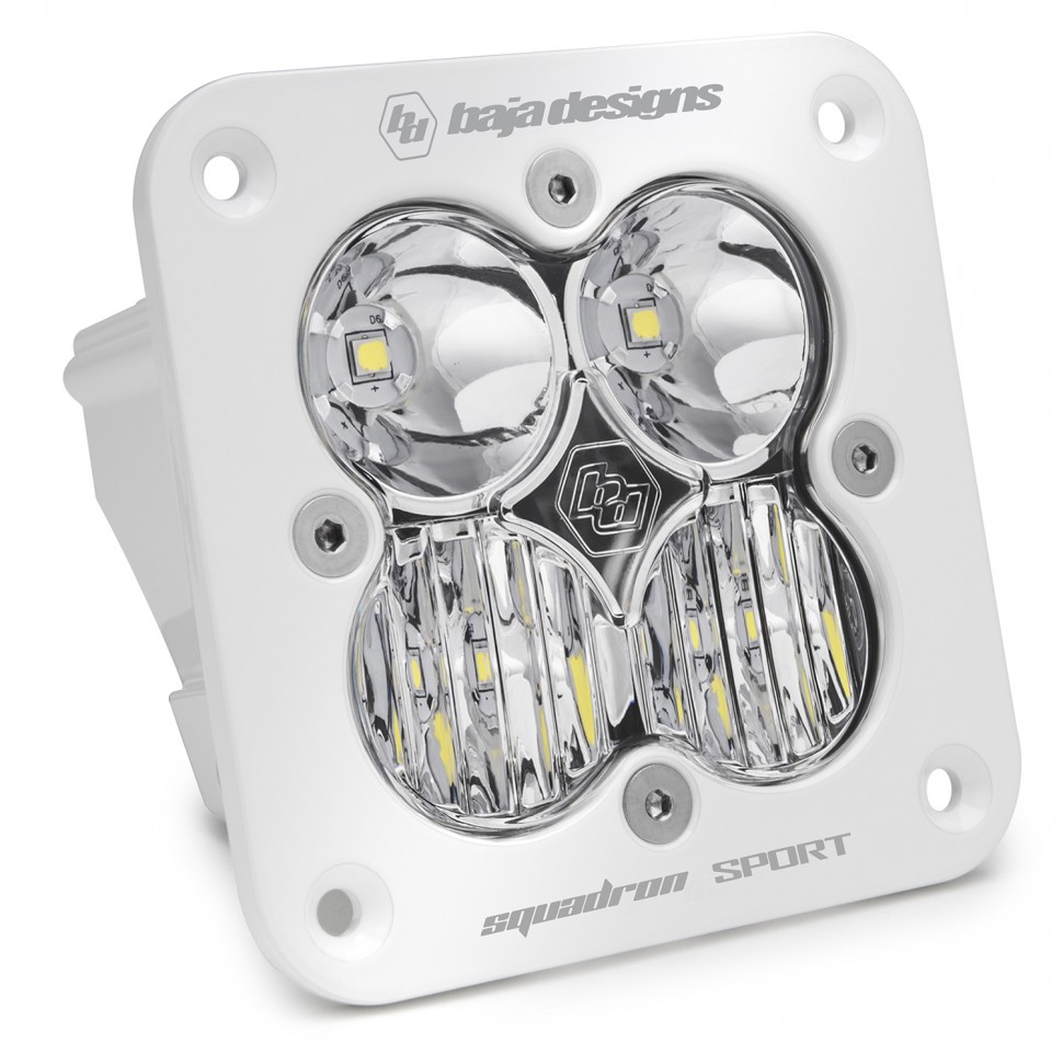 Дополнительная LED фара скрытого монтажа 3.07"x3.07" Водительский/Комбо свет Squadron Sport LED Light Baja Designs 551003WT