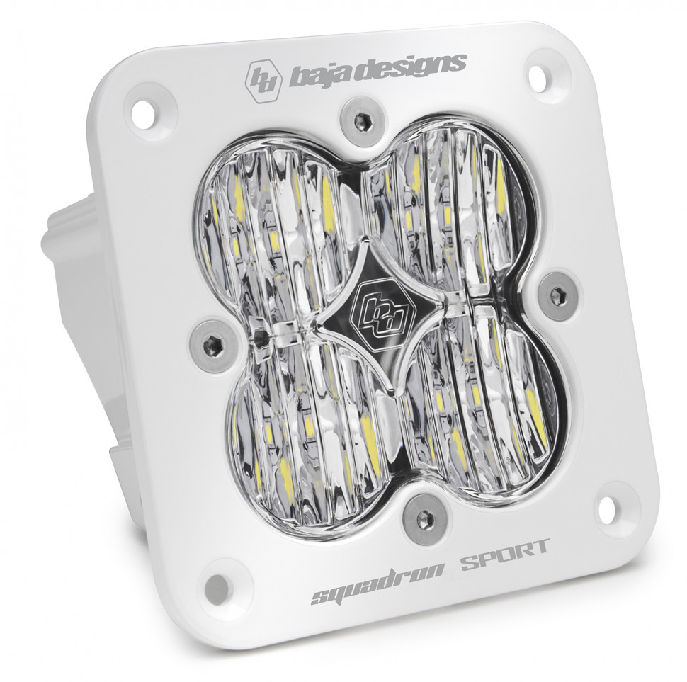 Дополнительная LED фара скрытого монтажа 3.07"x3.07" Рассеянный свет Squadron Sport LED Light Baja Designs 551005WT
