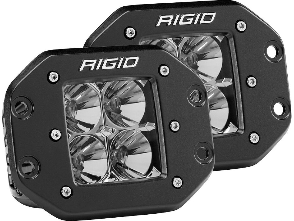 Комплект дополнительных Led фар скрытого монтажа 3x3" Flood D-Series Rigid Industries 212113