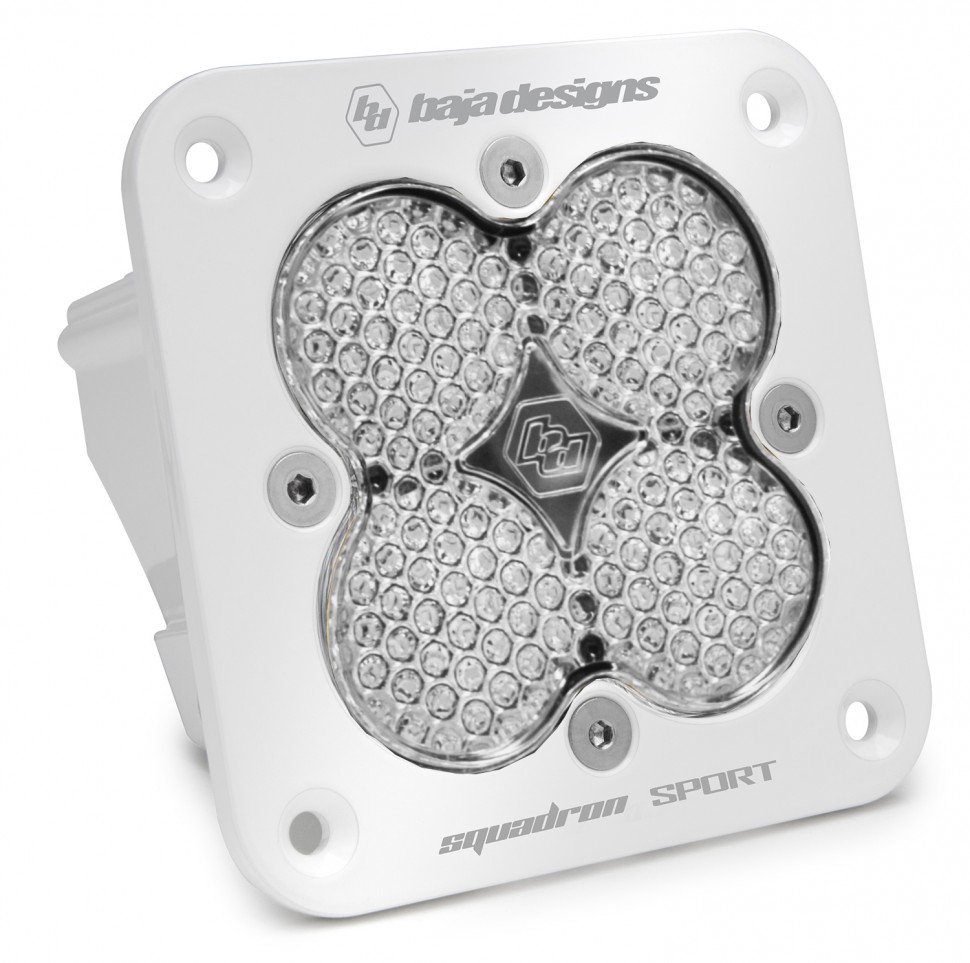 Дополнительная LED фара скрытого монтажа 3.07"x3.07" Рабочий/Широкий свет Squadron Sport LED Light Baja Designs 551006WT
