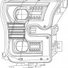 Комплект передних фар 17-20 F150 Raptor LUXX-Series AlphaRex 880168