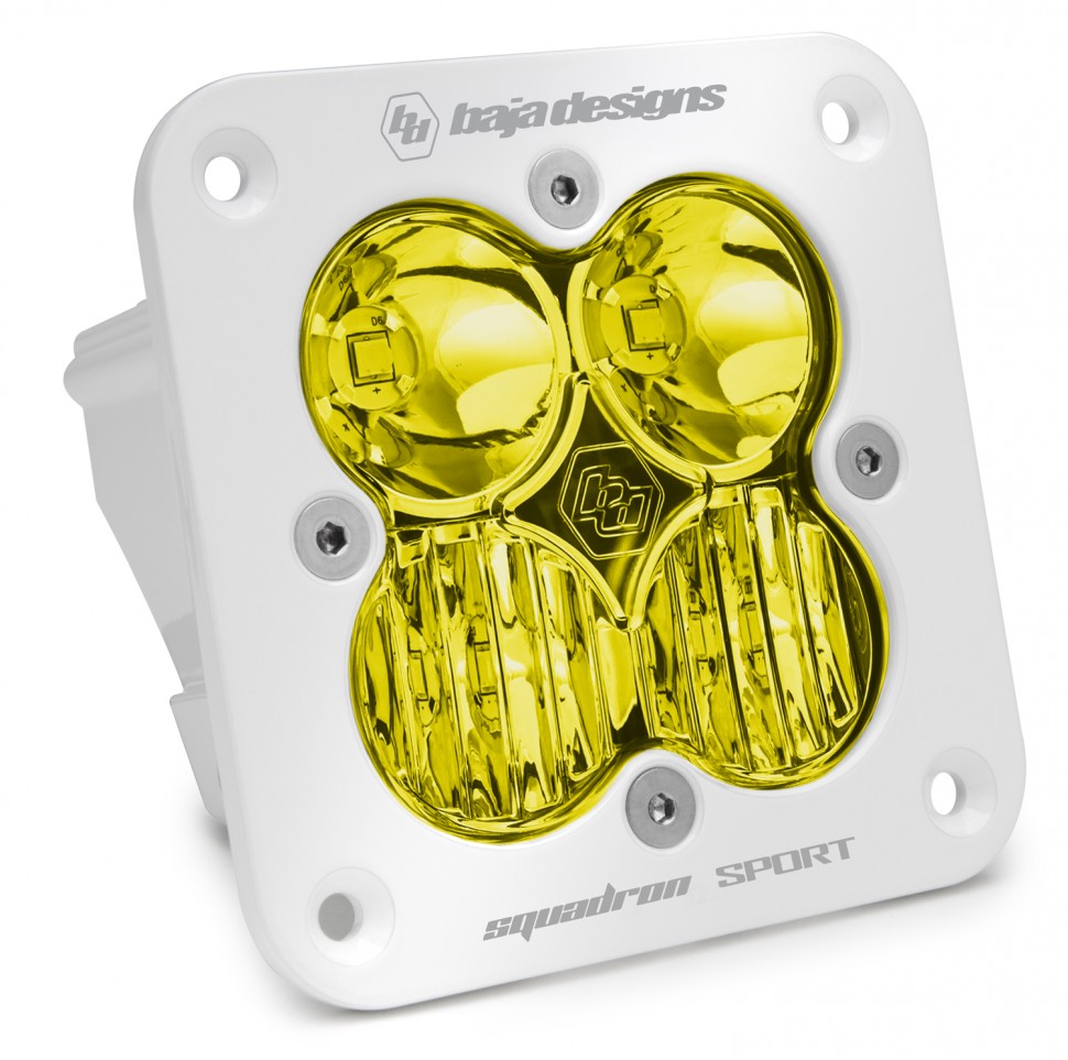 Дополнительная LED фара скрытого монтажа 3.07"x3.07" Водительский/Комбо свет Squadron Sport LED Light Baja Designs 551013WT