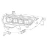 Комплект передних фар Toyota 4Runner 14-22 NOVA-Series AlphaRex 880808