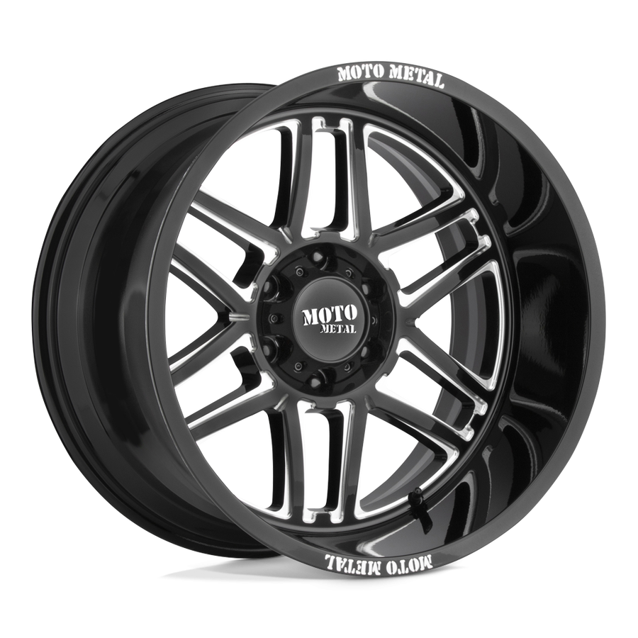 Колесный диск Moto Metal Folsom Gloss Black Milled 20x10 ET-18 MO99221063318N