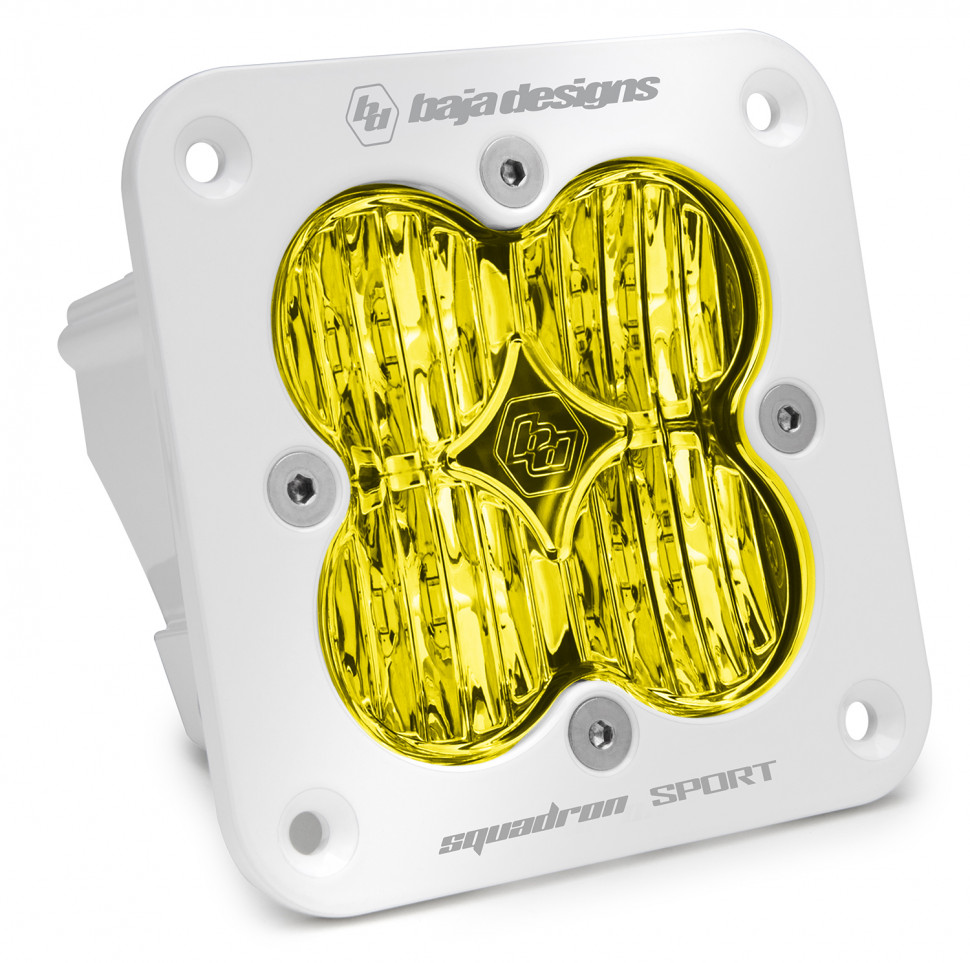 Дополнительная LED фара скрытого монтажа 3.07"x3.07" Рассеянный свет Squadron Sport LED Light Baja Designs 551015WT
