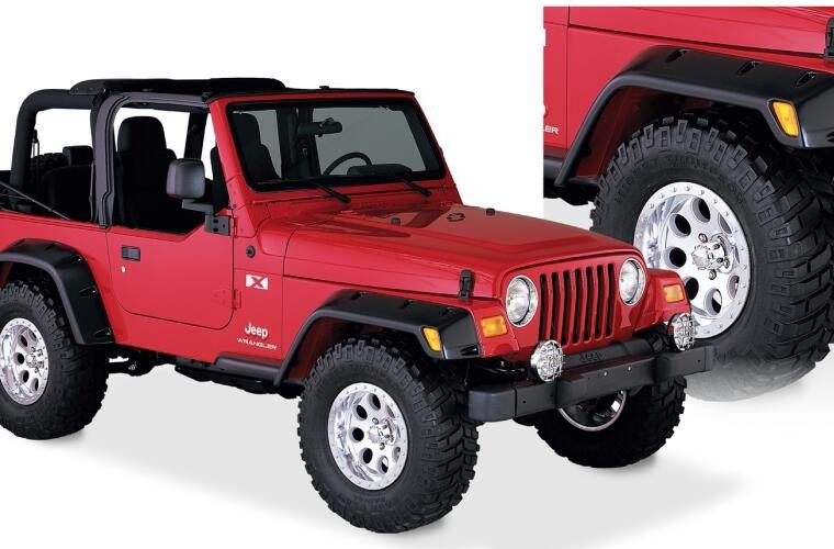 Расширители колесных арок Jeep Wrangler TJ 97-06 к-кт 4шт Pocket Style Bushwacker 10908-07