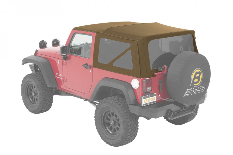 Мягкая крыша софт топ Jeep Wrangler JK 07-18 2 Door (Tan) Supertop NX Bestop 5482271