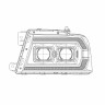 Комплект передних фар Ford F-150 04-08 LUXX-Series AlphaRex 880133