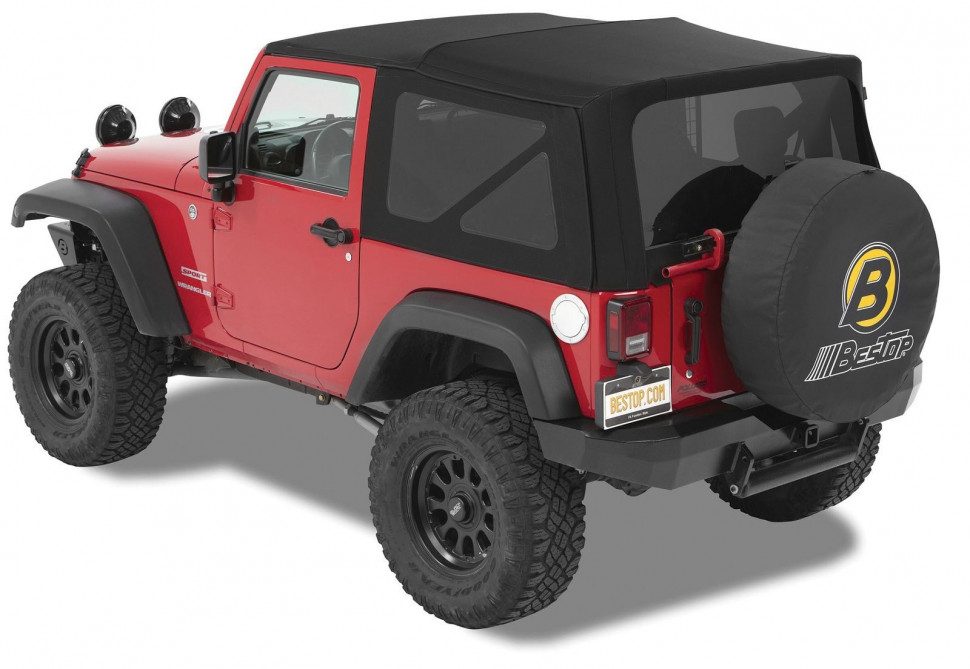 Мягкая крыша софт топ Jeep Wrangler JK 07-18 2 Door (Black Twill) Supertop NX Bestop 5482217