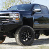 Передний бампер с центральной дугой Black Steel Chevrolet Silverado 2500/3500 15-19 Fab Fours CH14-S3062-1