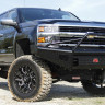 Передний бампер с центральной дугой Black Steel Chevrolet Silverado 2500/3500 15-19 Fab Fours CH14-S3062-1