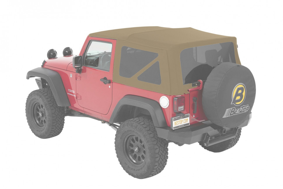 Мягкая крыша софт топ Jeep Wrangler JK 07-18 2 Door (Pebble Beige) Supertop NX Bestop 5482274