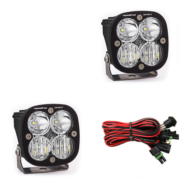 Дополнительные LED фары 3.07"x3.07" Водительский свет (пара) Squadron Sport LED Light Baja Designs 557803