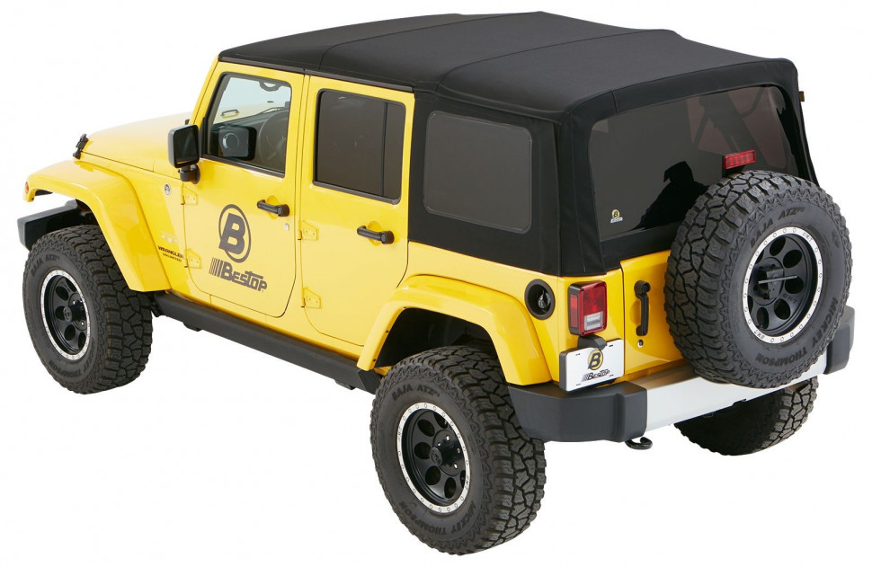 Мягкая крыша софт топ Jeep Wrangler JK 07-18 4 Door (Black Twill) Supertop NX Bestop 5482317