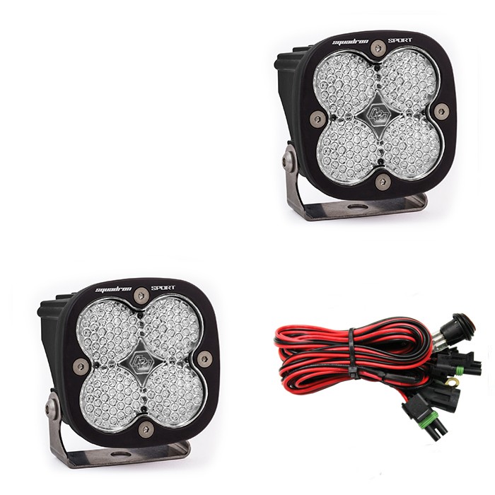 Дополнительные LED фары 3.07"x3.07" Рабочий/Широкий свет (пара) Squadron Sport LED Light Baja Designs 557806