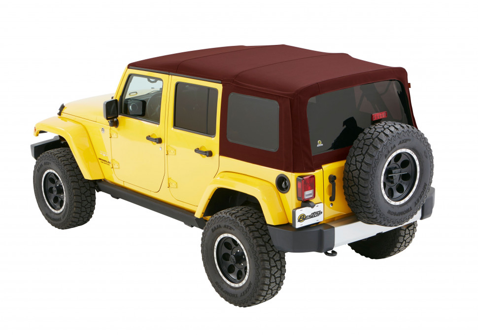 Мягкая крыша софт топ Jeep Wrangler JK 07-18 4 Door (Crushed Red Pepper) Supertop NX Bestop 5482368