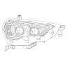 Комплект передних фар Toyota 4Runner 14-22 LUXX-Series AlphaRex 880849