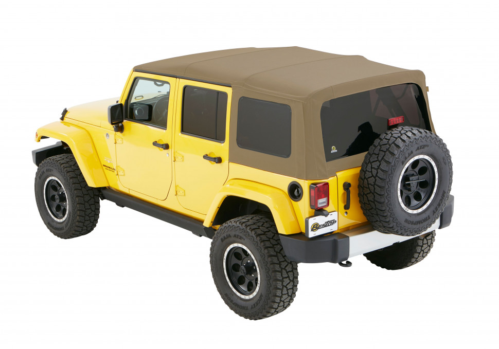 Мягкая крыша софт топ Jeep Wrangler JK 07-18 4 Door (Pebble Beige) Supertop NX Bestop 5482374