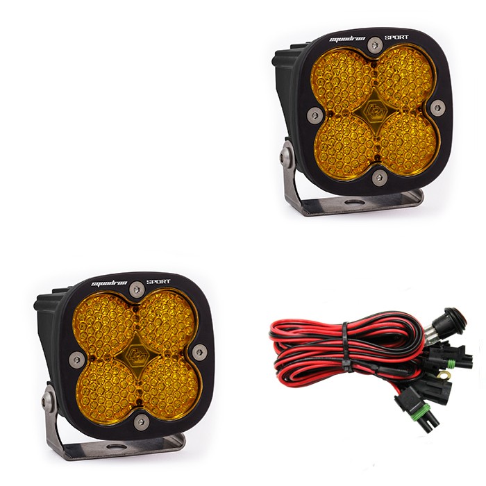 Дополнительные LED фары 3.07"x3.07" Рабочий/Широкий свет (пара) Squadron Sport LED Light Baja Designs 557816