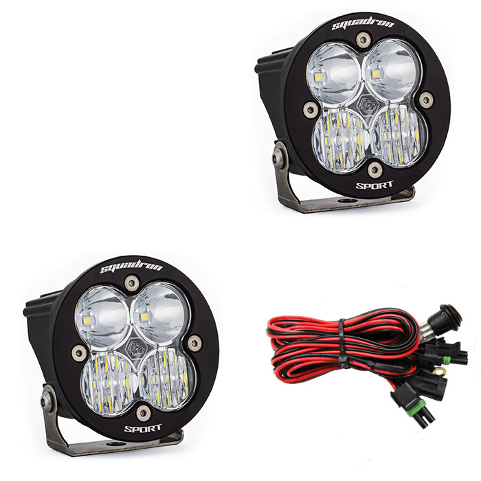 Дополнительные LED фары 3.5"x3.5" Водительский свет (пара) Squadron-R Sport LED Light Baja Designs 587803