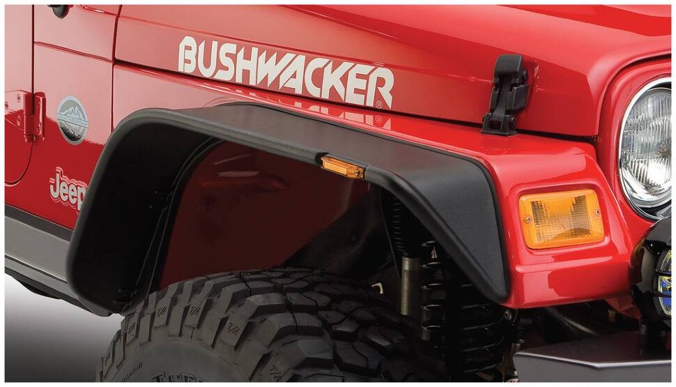 Расширители колесных арок Jeep Wrangler TJ 00-06 перед 2шт. Flat Bushwacker 10055-07