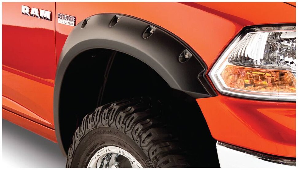 Расширители колесных арок Dodge Ram 1500 09-24 перед 2шт. Pocket Style Bushwacker 50037-02