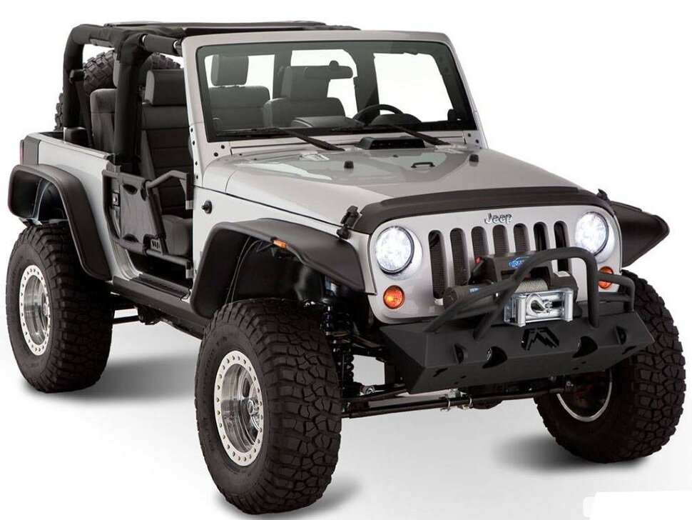 Расширители колесных арок Jeep Wrangler JK 07-18 к-кт 4 шт. Flat Bushwacker 10919-07