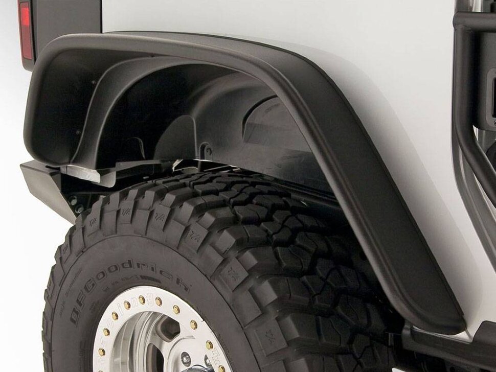 Расширители колесных арок Jeep Wrangler JK 07-18 задн 2шт. Flat Bushwacker 10052-07