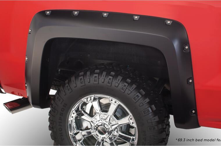 Расширители колесных арок Chevrolet Silverado 1500/2500/3500 14-19 6'7" к-кт 2шт зад Pocket Style Bushwacker 40116-02