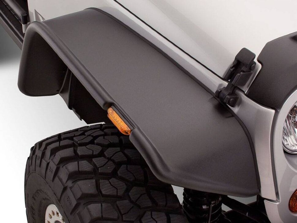 Расширители колесных арок Jeep Wrangler JK 07-18 перед 2шт. Flat Bushwacker 10053-07