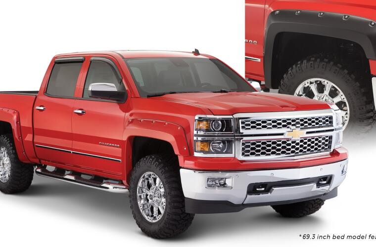 Расширители колесных арок Chevrolet Silverado 1500/2500/3500 14-19 6'7" к-кт 4шт Pocket Style Bushwacker 40957-02