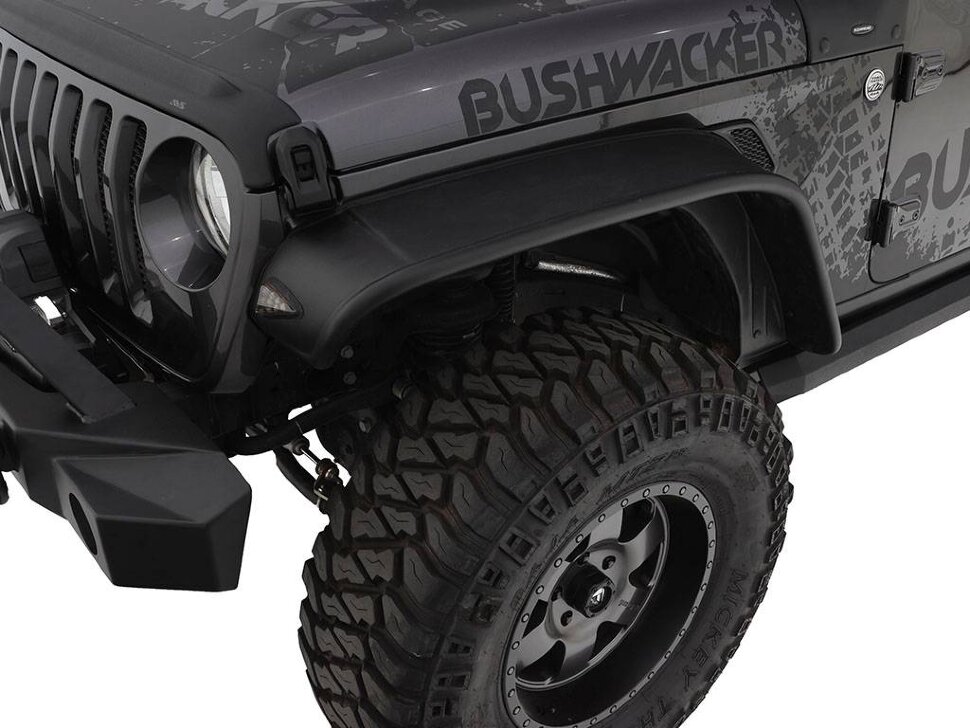 Расширители колесных арок Jeep Wrangler JL/Gladiator JT 18-25 перед 2шт. Flat Bushwacker 10101-07