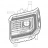 Комплект передних фар GMC Sierra 1500/2500/3500 14-18 PRO-Series AlphaRex 880612