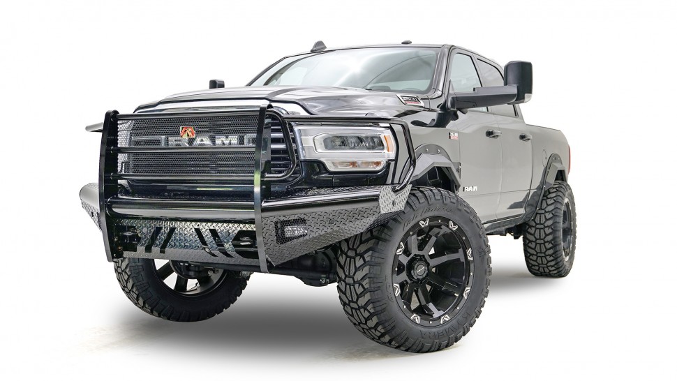 Передний бампер с защитной дугой Black Steel Dodge Ram 2500/3500/4500/5500 19-22 Fab Fours DR19-S4460-1