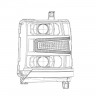 Комплект передних фар Chevrolet Silverado 1500 14-15 LUXX-Series AlphaRex 880243