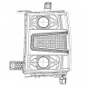 Комплект передних фар Chevrolet Silverado 1500 16-18 LUXX-Series AlphaRex 880233
