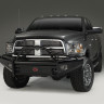 Передний бампер с центральной дугой Black Steel Dodge Ram 2500/3500/4500/5500 19-22 Fab Fours DR19-S4462-1