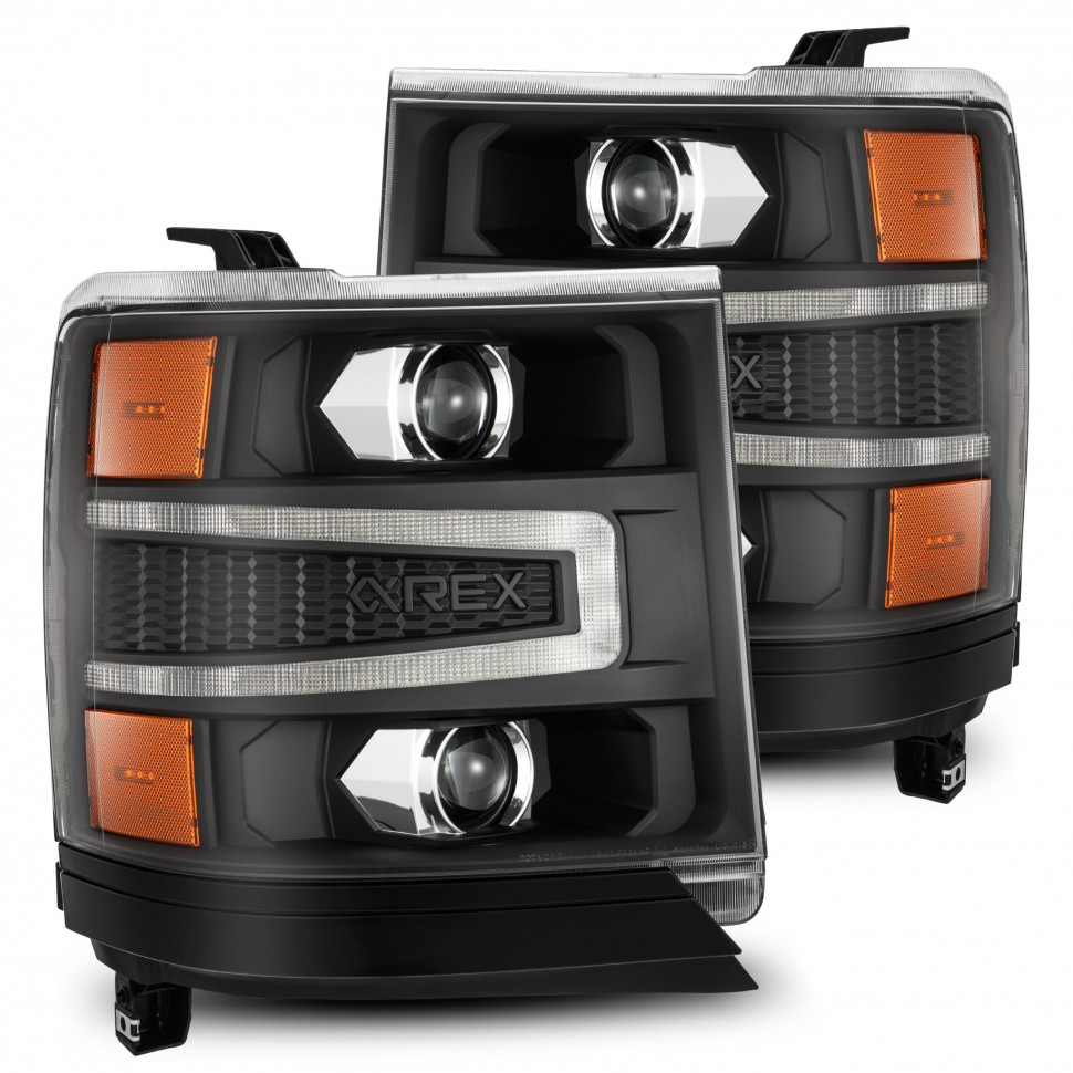Комплект передних фар Chevrolet Silverado 1500 16-18 LUXX-Series AlphaRex 880234