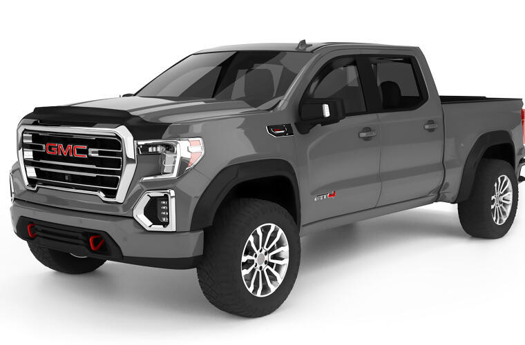 Расширители колесных арок GMC Sierra 1500 19-22 к-кт 4 шт Black DRT Style Bushwacker 40946-02