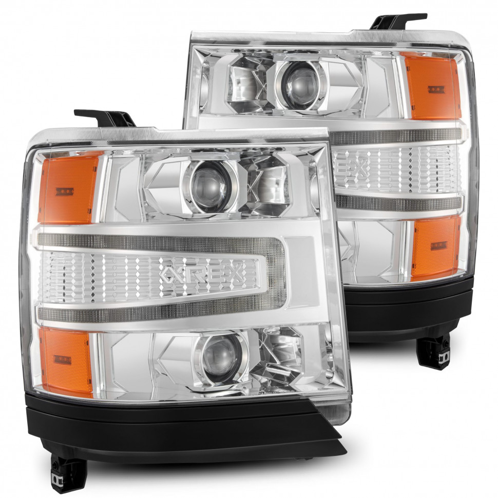 Комплект передних фар Chevrolet Silverado 1500 16-18 LUXX-Series AlphaRex 880235
