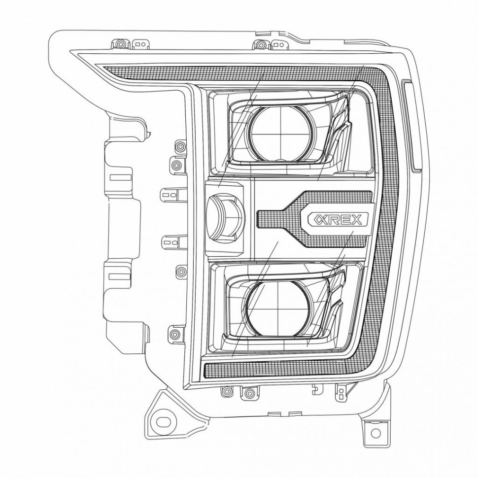 Комплект передних фар Ford F-150 21-22 LUXX-Series AlphaRex 880169