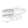 Комплект передних фар Toyota Tacoma 16-23 NOVA-Series AlphaRex 880705