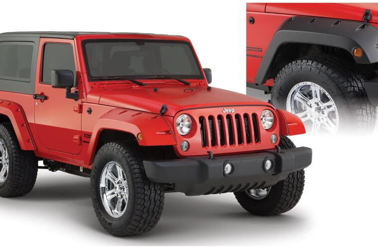 Расширители колесных арок Jeep Wrangler JK 07-18 к-кт 2шт перед Pocket Style Bushwacker 10077-02