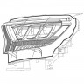 Комплект передних фар Ford Ranger 19-22 NOVA-Series AlphaRex 880123